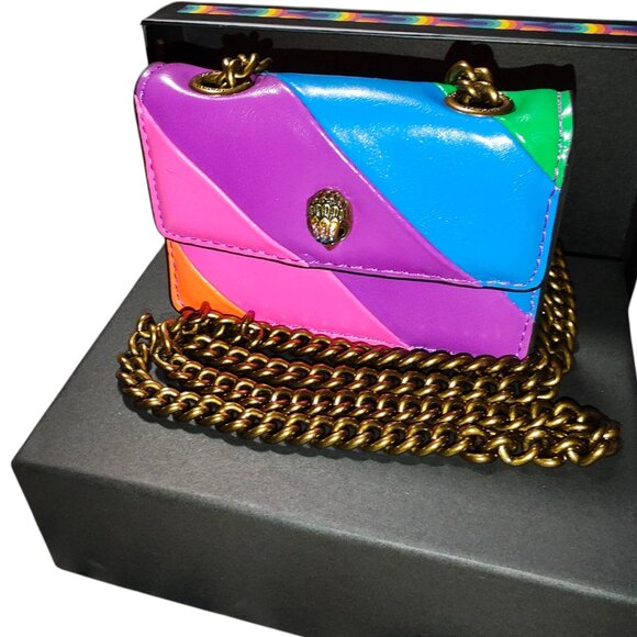 Kurt Geiger Handbags - Kurt Geiger London micro kensington bag  neon rainbow NWT - includes box